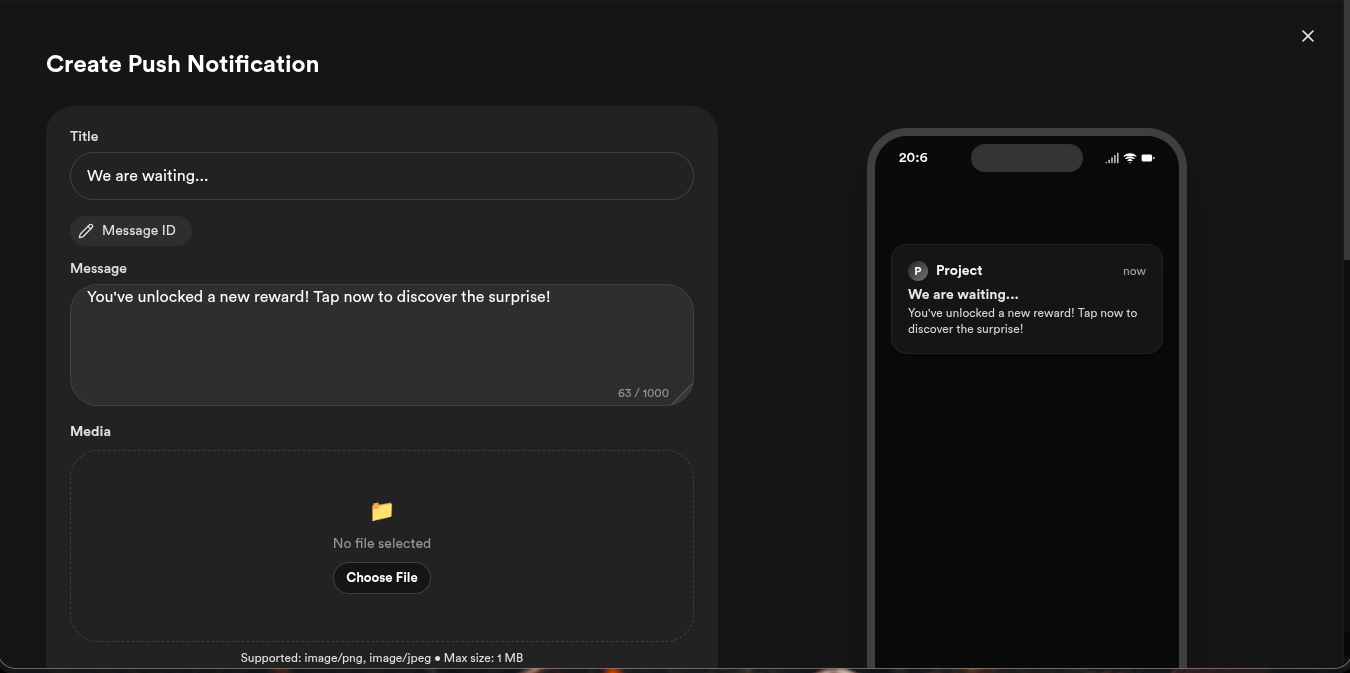 Messaging overview showing communication channels